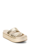 Matisse Blaine Platform Slide Sandals In Gold