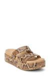 Matisse Blaine Platform Slide Sandals In Tan