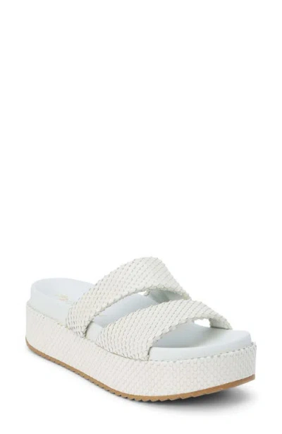 Matisse Blaine Platform Slide Sandals In Yellow