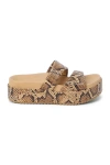 Matisse Blaine Platform Slide Sandals In Beige