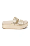 Matisse Blaine Platform Slide Sandals In Gold