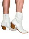 Matisse Bambi White Crocodile Embossed Mid-calf High Heel Boots In Multi