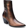 Matisse Caty Western Pointed Toe Bootie In Copper Brushoff