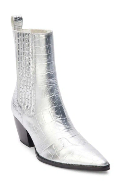 Matisse Collins Western Boot In Silver Croc