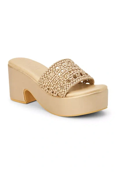 Matisse Cove Platform Mules In Gold