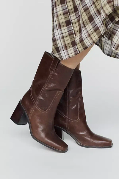 Matisse Downey Leather Western Boots In Brown