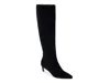Matisse Elevate Pointed Toe Knee High Kitten Heel Boot In Black