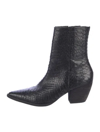 Pre-owned Matisse Embossed Leather Boots In Multi