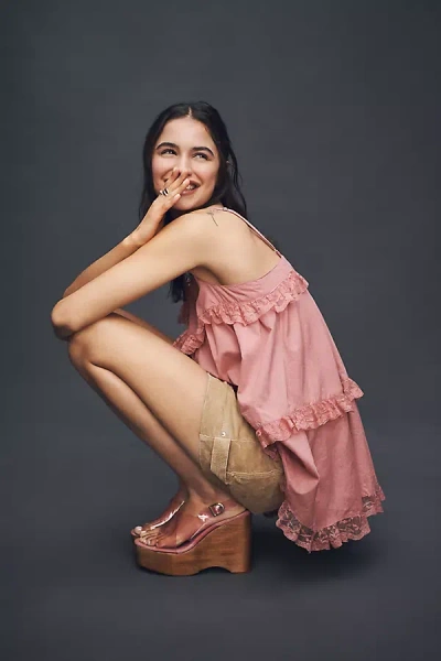 Matisse Fox Jelly Platform Heels In Pink