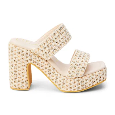 Matisse Gem Platform Heel In Natural Multi In Pink