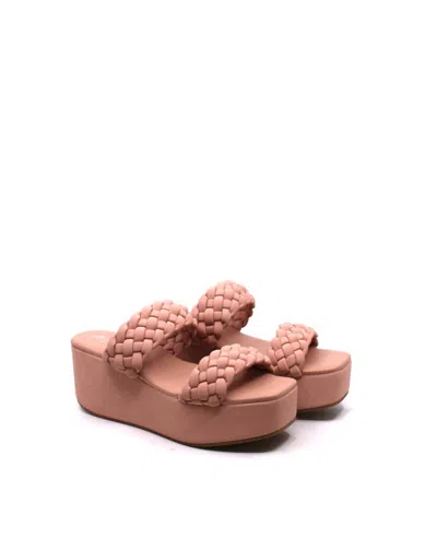 Matisse Greyson Wedge Sandal In Blush Snake In Pink