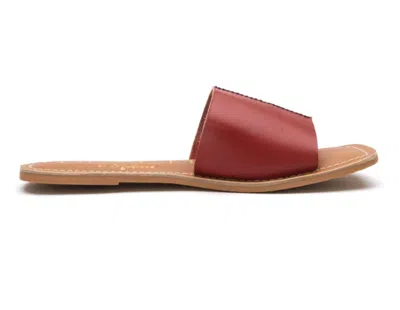 Matisse Heatwave Slide Sandal In Red In Beige