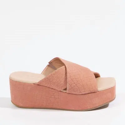Matisse Holden Wedge In Rose Leather In Pink