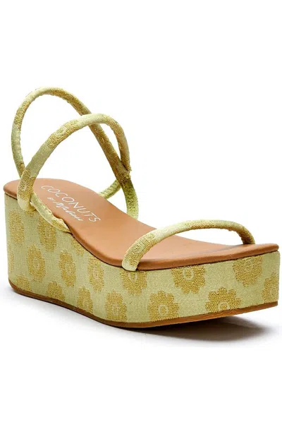 Matisse Honor Platform Sandal In Chartreuse In Yellow