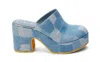 Matisse Jayde Platform Clog In Blue Denim Patch In Multi