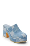 Matisse Jayde Platform Clog In Blue Denim Patch In Blue Denim