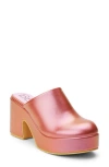 Matisse Terry Platform Heels In Rose Pearl