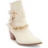 Matisse Jill Buckle Chain Trim Bootie In Neutral