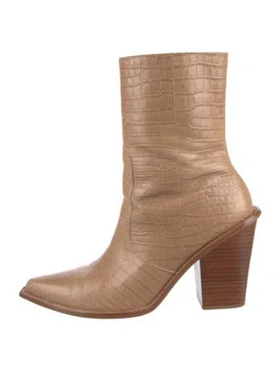 Pre-owned Matisse Leather Boots In Neutral