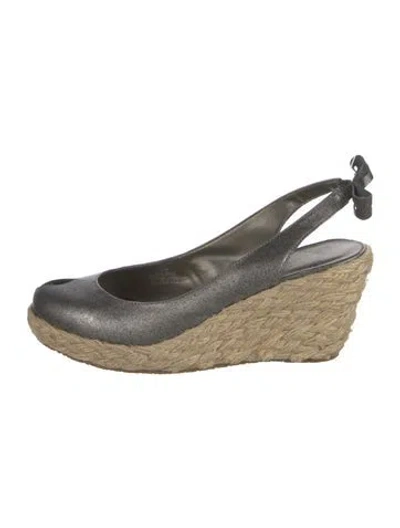 Pre-owned Matisse Leather Bow Accents Slingback Pumps In Neutrals