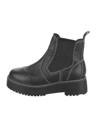 Pre-owned Matisse Leather Chelsea Boots In Black