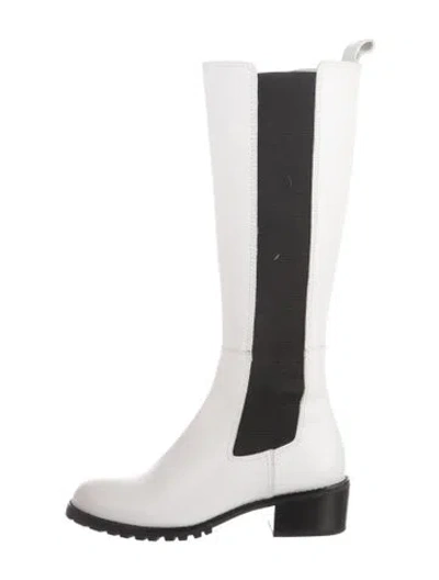 Pre-owned Matisse Leather Chelsea Boots In Black/white