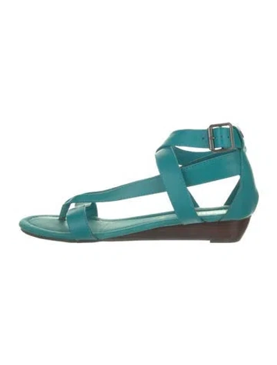 Pre-owned Matisse Leather Slingback Sandals In Green