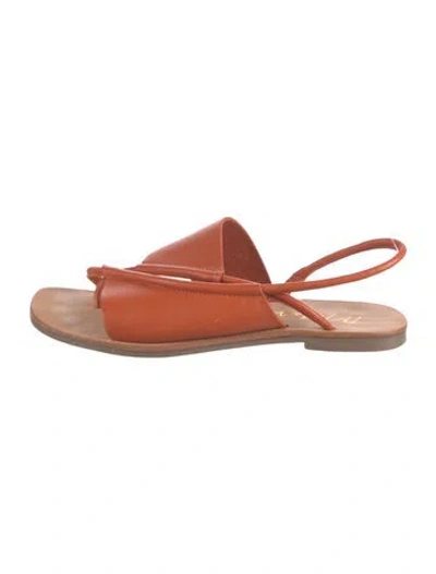 Pre-owned Matisse Leather Slingback Sandals In Orange