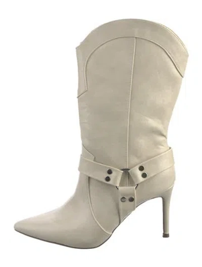 Pre-owned Matisse Leather Western Boots W/ Tags In Neutrals