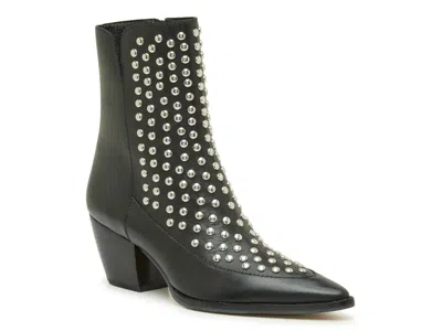 Matisse Margaret Western Bootie In Black Leather