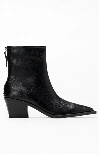 Matisse Matteo Croc Embossed Faux Leather Boots In Black