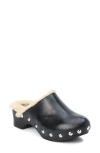 Matisse Mayfair Faux Shearling Lined Clog In Black