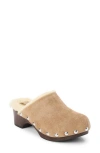 Matisse Mayfair Faux Shearling Lined Clog In Brown