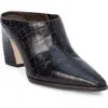Matisse Mccarthy Square Toe Mule In Espresso Croc