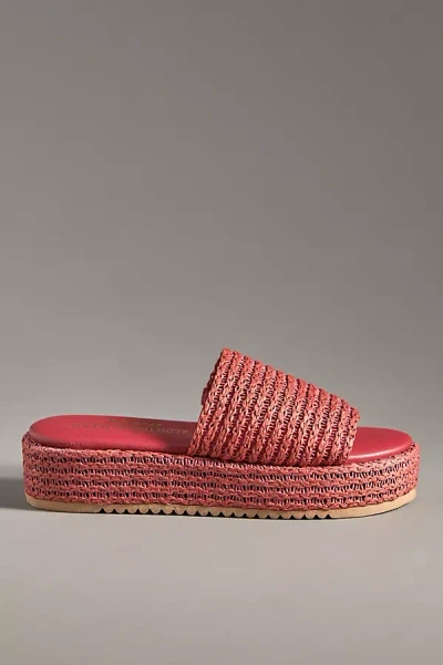 Matisse Montego Platform Slides In Red