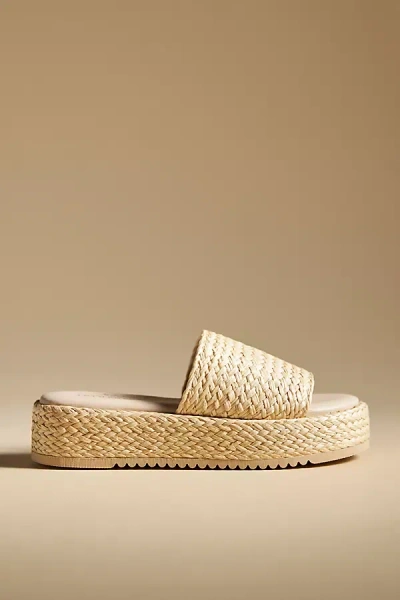 Matisse Montego Platform Slides In Beige