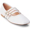 Matisse Nova Strappy Ballet Flat In White
