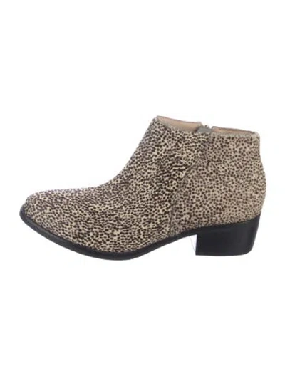 Pre-owned Matisse Ponyhair Animal Print Chelsea Boots In Neutrals