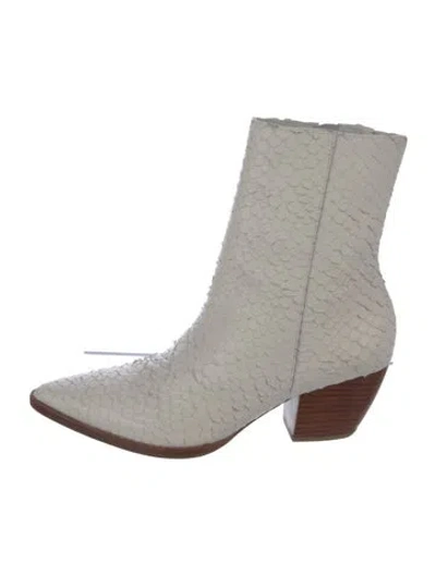 Pre-owned Matisse Python Boots In White
