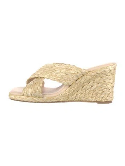Pre-owned Matisse Raffia Espadrilles In Neutral
