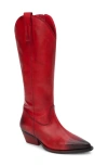 Matisse Remington Knee High Western Boot In Red