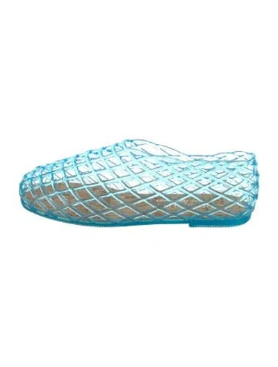 Pre-owned Matisse Rubber Lace Pattern Ballet Flats In Blue