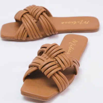 Matisse Samson Strappy Slide Sandal In Brown