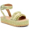 Matisse Seashore Espadrille Sandal In Lime In Multi