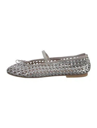 Pre-owned Matisse Sequins Patterned Ballet Flats In Metallic/silver