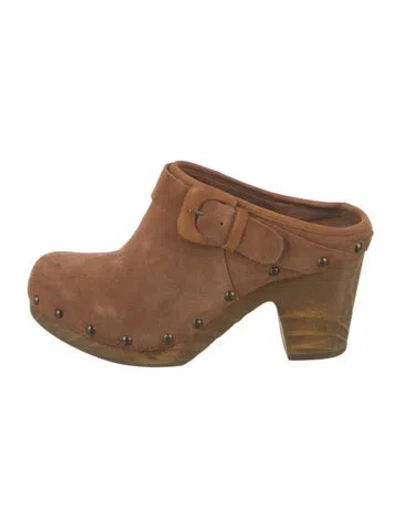 Pre-owned Matisse Suede Mules In Brown