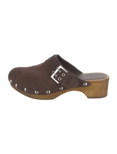 Pre-owned Matisse Suede Mules In Brown