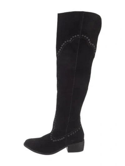 Pre-owned Matisse Suede Riding Boots In Black