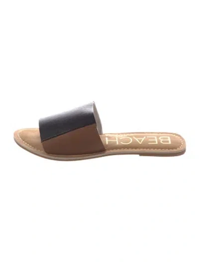 Pre-owned Matisse Suede Slides In Brown