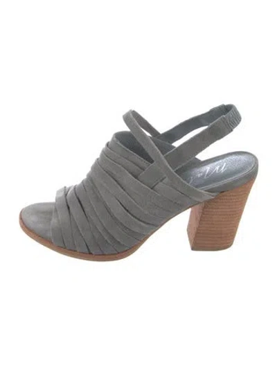 Pre-owned Matisse Suede Slingback Sandals In Gray